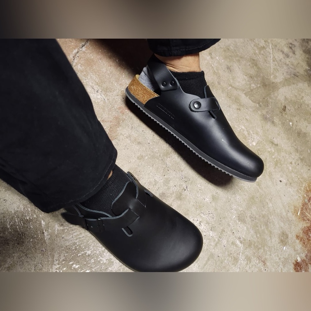 Birkenstock Black Leather Sandals